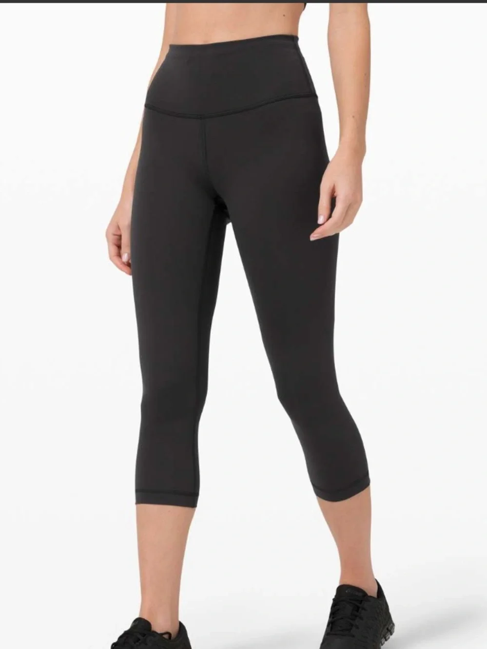 Lululemon Wunder Train High-Rise Crop Leggings 21" In Black size four (4) - Picture 1 of 10